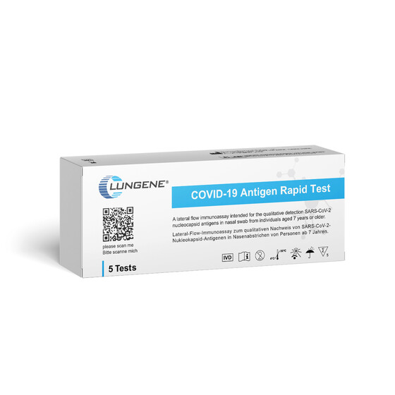 Clungene COVID-19 Antigen Schnelltest zur Eigenanwendung (5 St. pro Gebinde)